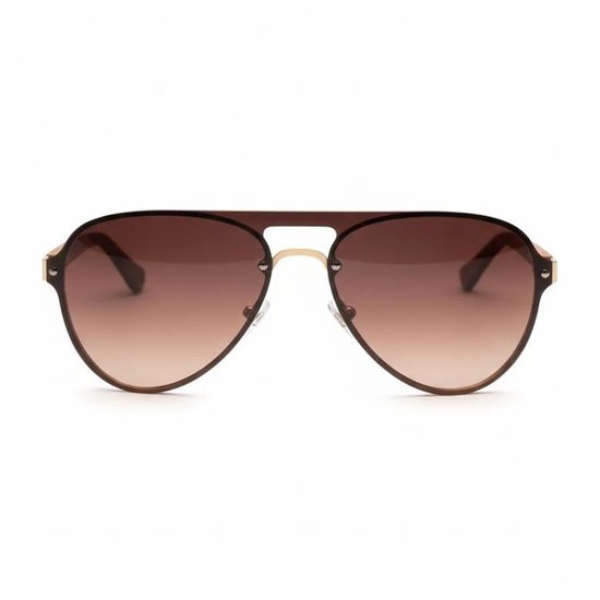 Wooda® Zonnebril Aviator – Goud – Gepolariseerd – Wooda Cala Blanca Marrón Dégradé van Merkloos