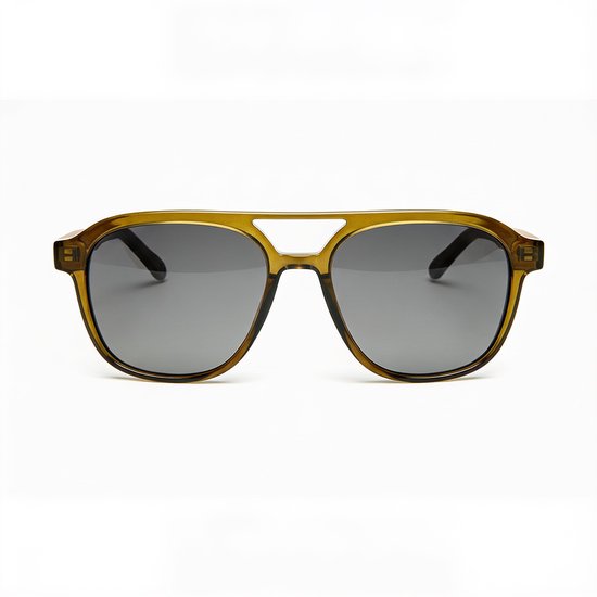 Wooda® Zonnebril Aviator - Groen Transparant - Gepolariseerd - Roca Llisa TR Green Marrón Degradé van Wooda