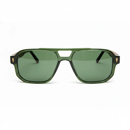 Wooda® Zonnebril Aviator - Groen Transparant - Gepolariseerd - Wooda Tomani TR Green Verde van Merkloos