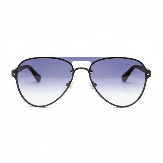 Wooda® Zonnebril Aviator – Zwart – Gepolariseerd – Wooda Cala Blanca Azul Dégradé van Merkloos