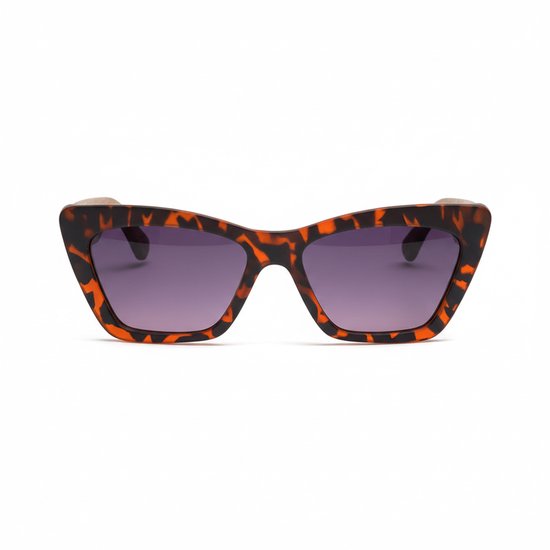 Wooda® Zonnebril Cateye - Bruin gevlamd montuur - Gepolariseerd - Wooda Frígola Brown Gris A Rosa van Merkloos