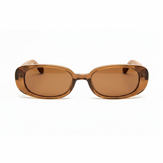 Wooda® Zonnebril Ovaal – Bruin Transparant – Gepolariseerd – Wooda Pau TR Brown Marrón