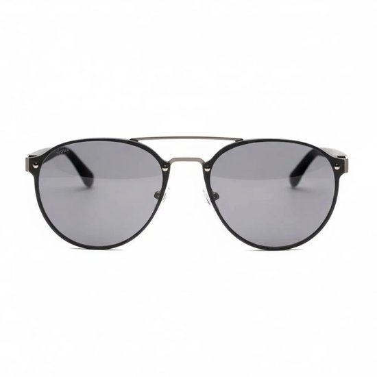 Wooda® Zonnebril Rond – Donker zwart metaal frame – Gepolariseerd – Wooda Cala Roja Gun Gris