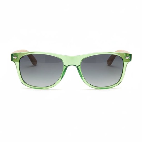 Wooda® Zonnebril Wayfarer – Olijf Transparant – Gepolariseerd – Wooda Pollença Olive Gris