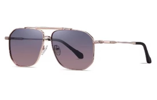 WVspecials luxe zonnebril paars met goud - Zonnebril vrouwen - 2024 - Gepolariseerde glazen - paars met goud - Sunglasses