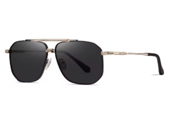 WVspecials luxe zonnebril zwart met goud - zonnebril heren - zonnebrillen - zonnebril heren sportief - zonnebril heren - Zonnebril Heren - 2024 - Gepolariseerde glazen - Sunglasses - Zonnebril unisex