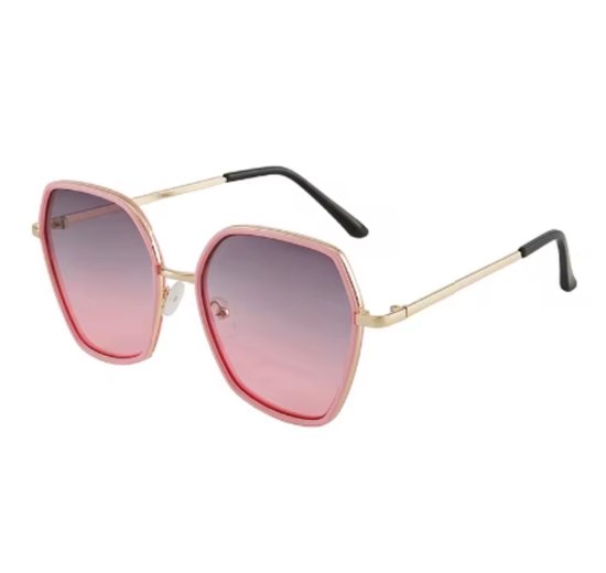WVspecials zonnebril roze met goud rond - Zonnebril Unisex - 2024 - Gepolariseerde glazen - Sunglasses