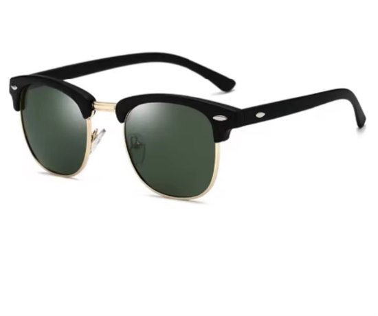 WVspecials zonnebril semi luxe groen met zwart - Zonnebril Unisex - 2024 - Gepolariseerde glazen - Paars met Zwart - Sunglasses