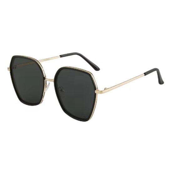 WVspecials zonnebril zwart met goud rond - Zonnebril Unisex - 2024 - Gepolariseerde glazen - Sunglasses