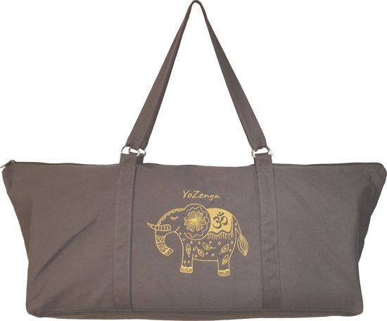 YoZenga Yogatas | Sporttas | Yoga tas groot | Olifant Stone Grey | Ook handig als strandtas ! van YoZenga