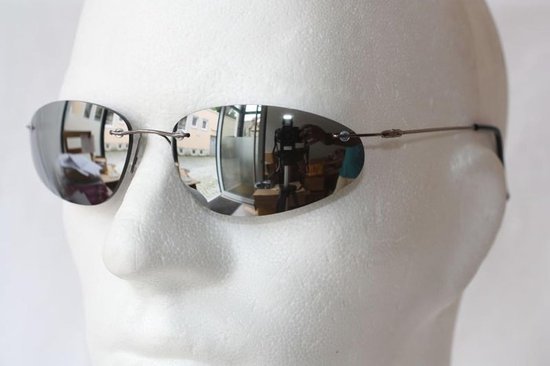 Zilveren Gespiegelde Zonnebril Matrix Stijl UV400 Bescherming Unisex