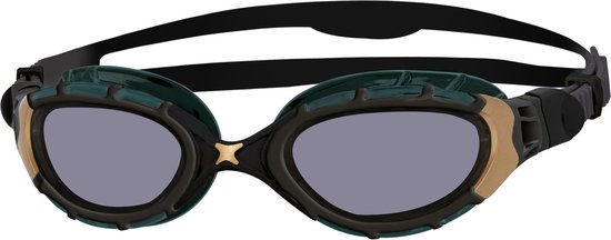Zoggs Predator Flex Titanium Reactor Zwembril Zwart Small van Zoggs