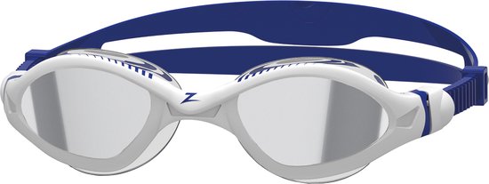 Zoggs Tiger Lsr+ Zwembril Met Spiegelende Rook Wit,Blauw Small van Zoggs