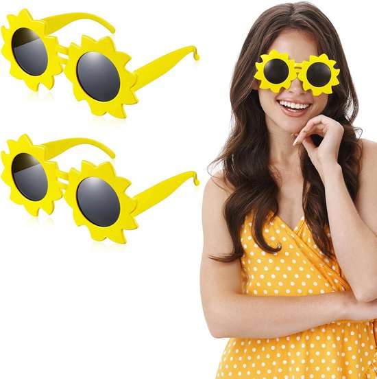 Zomer Zonnebril voor Feesten - 2 Stuks Hawaiiaanse Grappige Brillen voor Kinderen en Volwassenen - Ideaal voor Luau Party en Carnaval - Tropische Decoratie en Rekwisieten voor Verdere Feestplezier