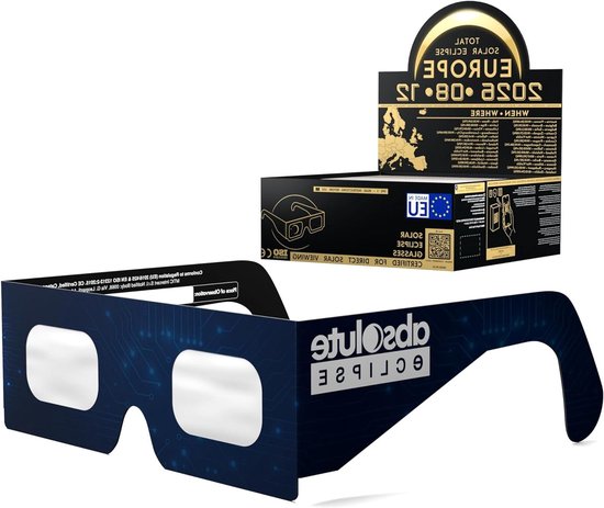 Zonne-eclipsbril - Eclipse bril - Veilig zon bekijken - ISO 12312-2 CE gecertificeerd - 50 stuks - Zwart