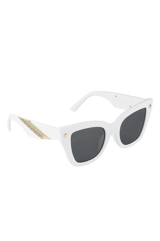 Zonnebril basic/goud Wit PC One size van Sunglassesshop