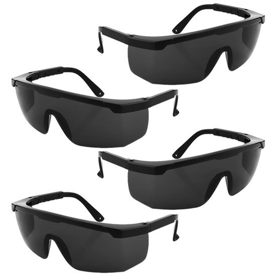 Zonnebril - Beschermende Bril - Telescopische Beugel - Lichtgewicht - Duurzaam - Geschikt Voor Schoonheidssalons - Set Van 4 - Beschermbril