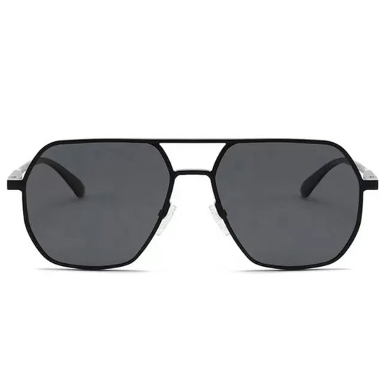 Zonnebril Brado Aviator zwart mauro vinci - pilotenbril - zonebrillen met hoekig design van Mauro Vinci