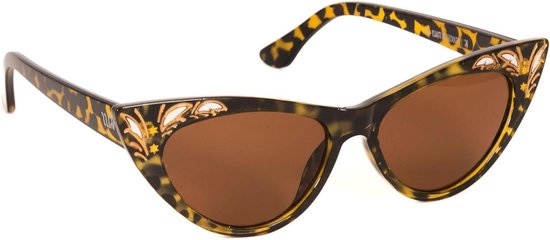 Zonnebril Cat Eye - Vintage Bril Glamour - Mode Accessoire - Druppelvormige Bouten - 50 mm Lens - Niet gespecificeerd van Merkloos