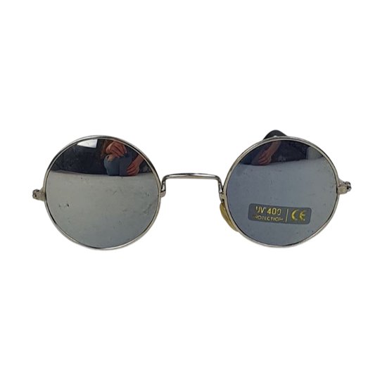 Zonnebril COACHALLA - Festival Bril - Rave - UV 400 - Zilver Zilver - Rond Model - Kinderen van COACHALLA