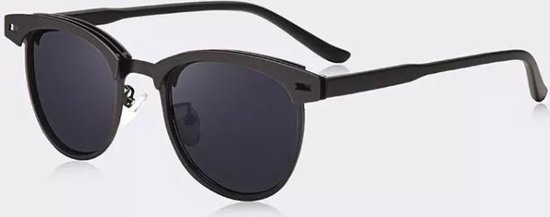 Zonnebril dames frame zwart metaal / lenzen grijs UV-400 van Zonnebril Dames