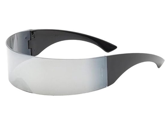 Zonnebril - Fiets - Zonnebrillen - Festival bril - Rave bril - Glasses - Sport - Festival bril - Rave - Geschikt voor heren en dames - zilver van Merkloos