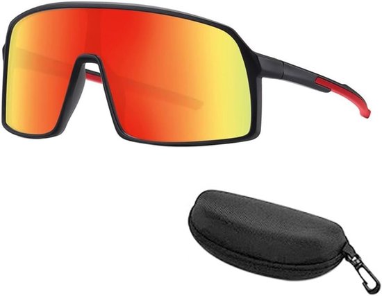 Zonnebril, fietsen, gepolariseerd, sportmasker, fietsbril, straat, zonnebril, sport, gepolariseerd, met etui voor fietsen, hardlopen, wandelen, rijden