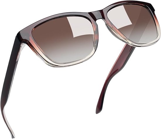 Zonnebril - Gepolariseerde Zonnebrillen - Mannen Vrouwen Klassieke Vintage Rechthoekige Zonnebril - Heren Dames UV-bescherming Zonnebril van Merkloos