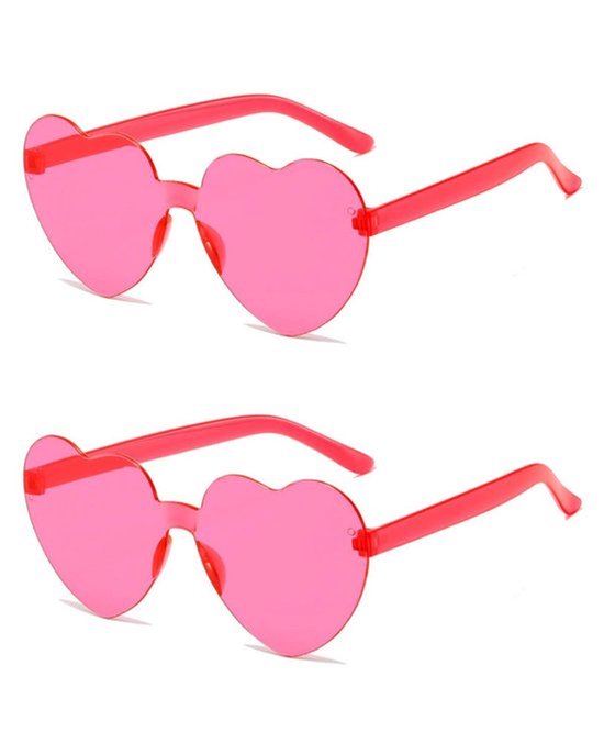 Zonnebril Hartvormig - Oversized - Modieus - Roze - PC-glazen - Lichtgewicht/Duurzaam - Fashion Sunglasses