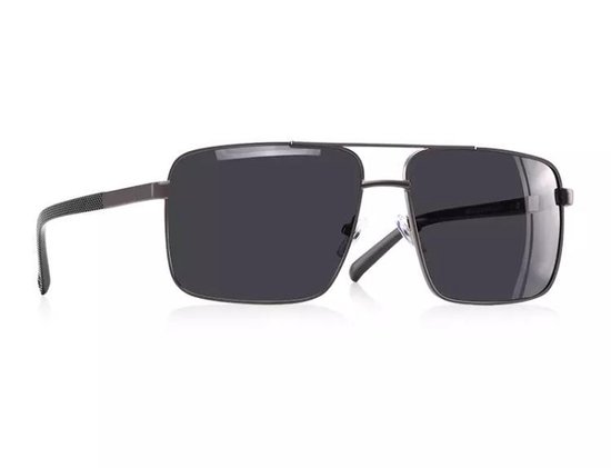 Zonnebril heren frame gun metal / lenzen grijs UV-400 van $