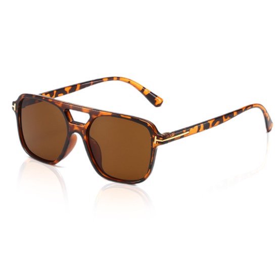 Zonnebril Heren Gepolariseerd - Retro Dubbele Brug - Vintage Zonnebril - Unisex Zonnebril - Outdoor Activiteiten - PC/AC Materiaal - Zonnebrillen