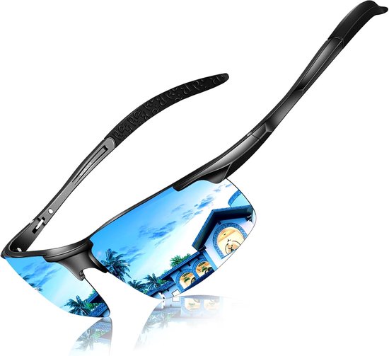 Zonnebril Heren Gepolariseerd Running Wrap Around Golf Driving Sports Cycling UV-bescherming Designer Shades voor vissen Hiking