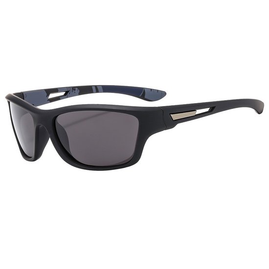 zonnebril heren gepolariseerd - zonnebril heren - zonnebril dames - unisex - Zonnebrillen voor buitensporten - Winddichte zonnebrillen - Zwart/Grijs - PC/TAC van Merkloos
