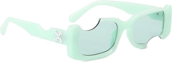Zonnebril Hip Hop Gat Zonnebril Shades Voor Mannen Vrouwen Zomer Buiten Kleine Frame Rechthoek Designer van Merkloos