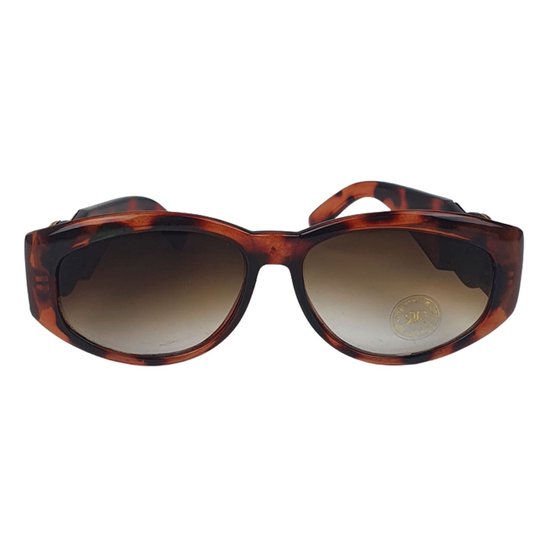 Zonnebril JACKI O - Sjieke Bril Met luxe Gouden Logo - UV 400 - Bruin - Vintage look - Getinte Duocolor Glazen - Shades van LUXESTEEL.