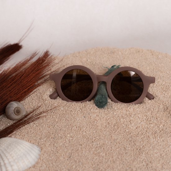 Zonnebril - Kind - 2 t/m 5 jaar - Donker Oud Roze van Merkloos
