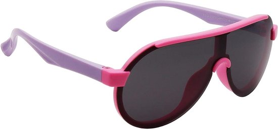 Zonnebril Kinderen - Kinderzonnebril Meisjes - Bescherming Tegen Zon - Gepolariseerde Glazen - 16.5 cm - Roze Paars