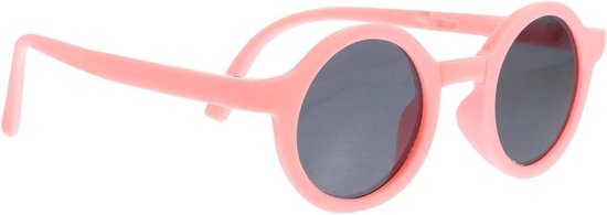 Zonnebril Kinderen - Zonnebril Meisjes Jongens - Feest Accessoire - Ronde Montuur - 13.5 cm - Roze