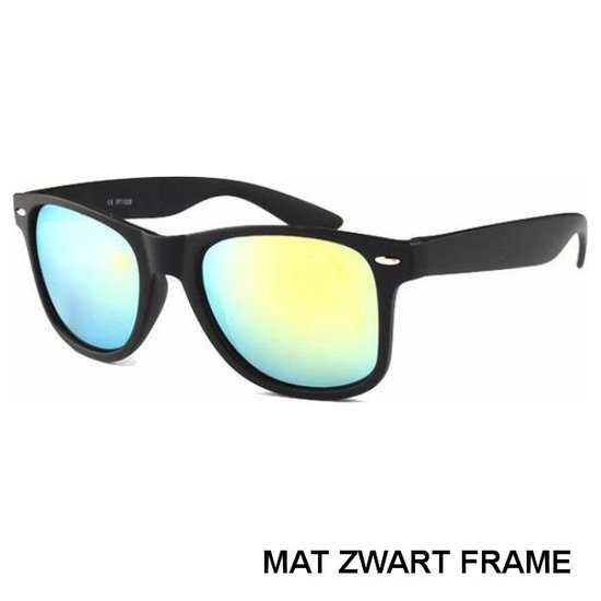 Zonnebril Mat Zwart Goud Spiegel van Vyper Sunglasses