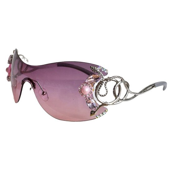 Zonnebril met geïntegreerde lens - Outdoor-zonnebril - Mode - Unisex - Outdoor-reizen - Stijlvolle oversized skibril - Paars