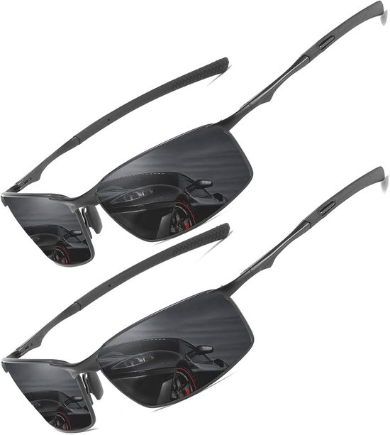 Zonnebril met Gepolariseerde Lenzen voor Heren en Dames - Ultra Lichtgewicht Metalen Frame met UV400 Bescherming