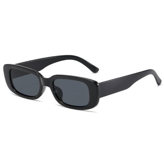 Zonnebril met klein montuur - zonnebril heren gepolariseerd - Stijlvolle zonnebril - Retro zonnebril - Unisex - Trendy brillen - Zwart - PC van Merkloos