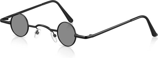zonnebril met rond metalen frame, retrobril met kleine cirkel, hippie, ovale zonnebril voor mannen en vrouwen