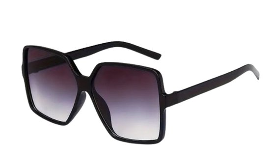 Zonnebril Monaco Jetset Girl - UV 400 - Zwart - Glazen vierkante bril - Chique Classy Vrouwen Model - Shades - Vrouwen - Gradient Color - 2 kleuren overloop van donker naar licht - Anti UV - Vintage Model - Kunststof / Polycarbonaat
