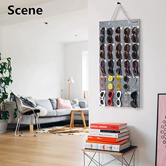 Zonnebril Opbergorganizer - Wandzak voor Zon Bescherming, Opknoping Brillen Houder en Display van LUXY.
