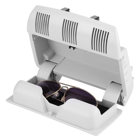 Zonnebril Opslag Houder, Auto Zonnebril Opslag Houder Doos Brillenkoker Fit voor Skoda Octavia Fabia Roomster 1Z0868565E(Grijs)