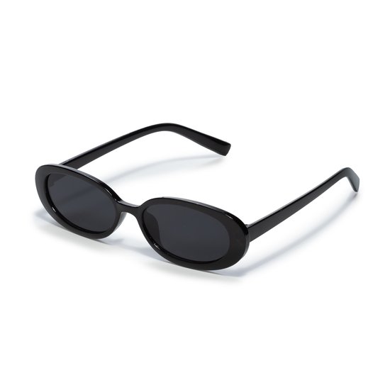 Zonnebril ovaal - Zonnebrillen - Festival bril - Rave bril - Glasses - Dik montuur - Zwart