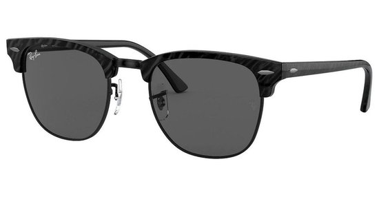 Zonnebril Ray-Ban Clubmaster RB3016-1305B1-51 Wrinkled Black On Black