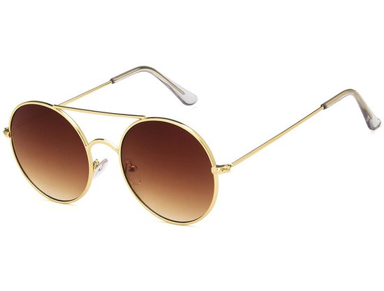 Zonnebril Retro Metaal Rond 2022 - Goud Gradient van Lacety