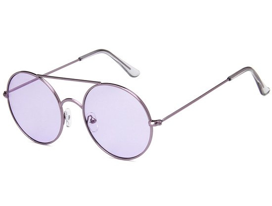 Zonnebril Retro Metaal Rond 2022 - Paars van Vamaka